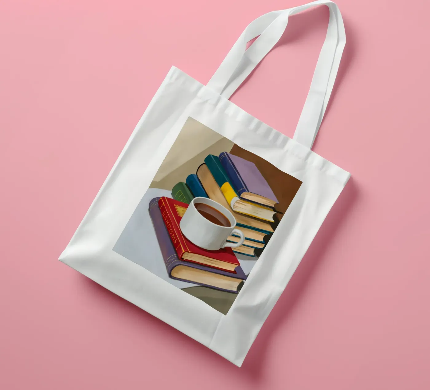 Pila di libri da caffè borsa in juta da Pan Denim