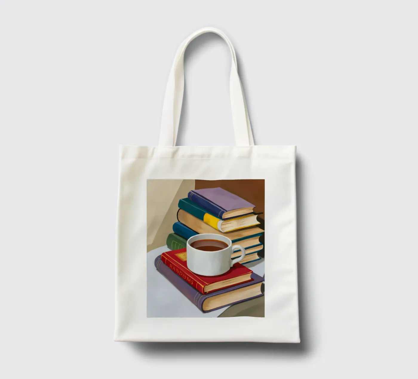 Pila di libri da caffè borsa in juta da Pan Denim