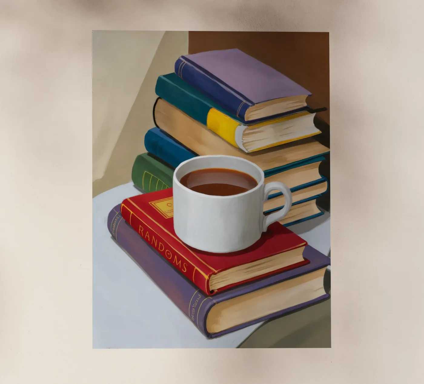 Stapel koffieboeken backlit folie van Pan Denim