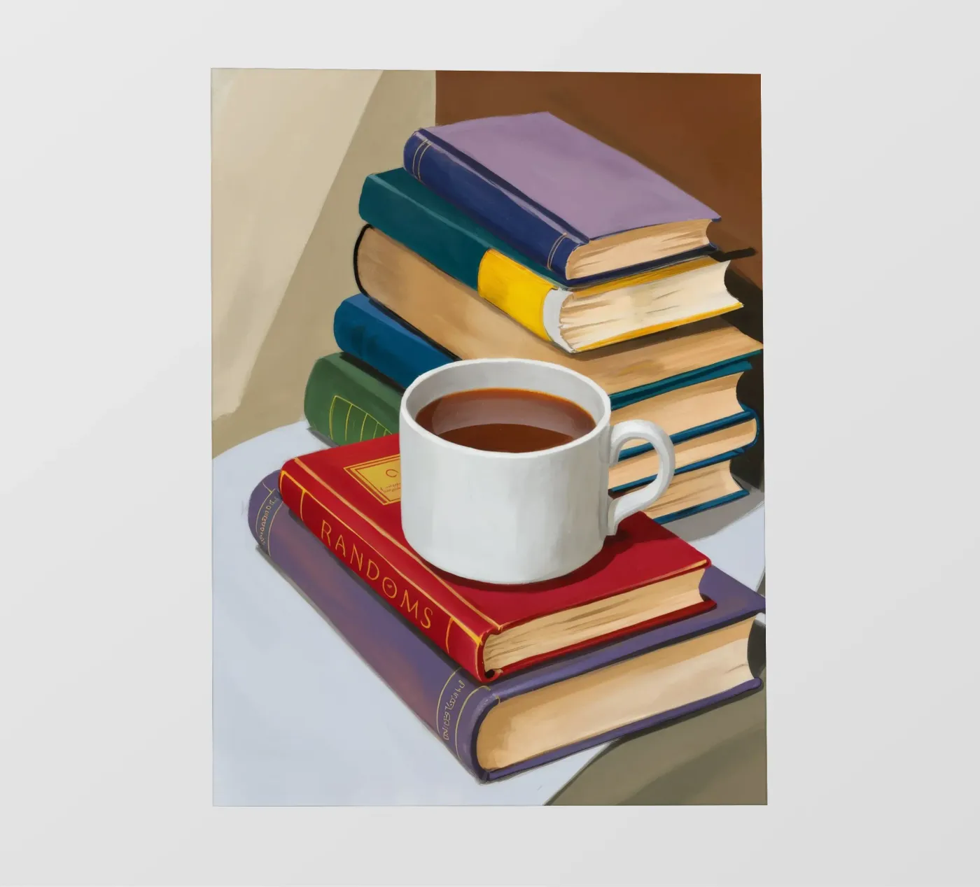 Stapel koffieboeken fotobehang van Pan Denim