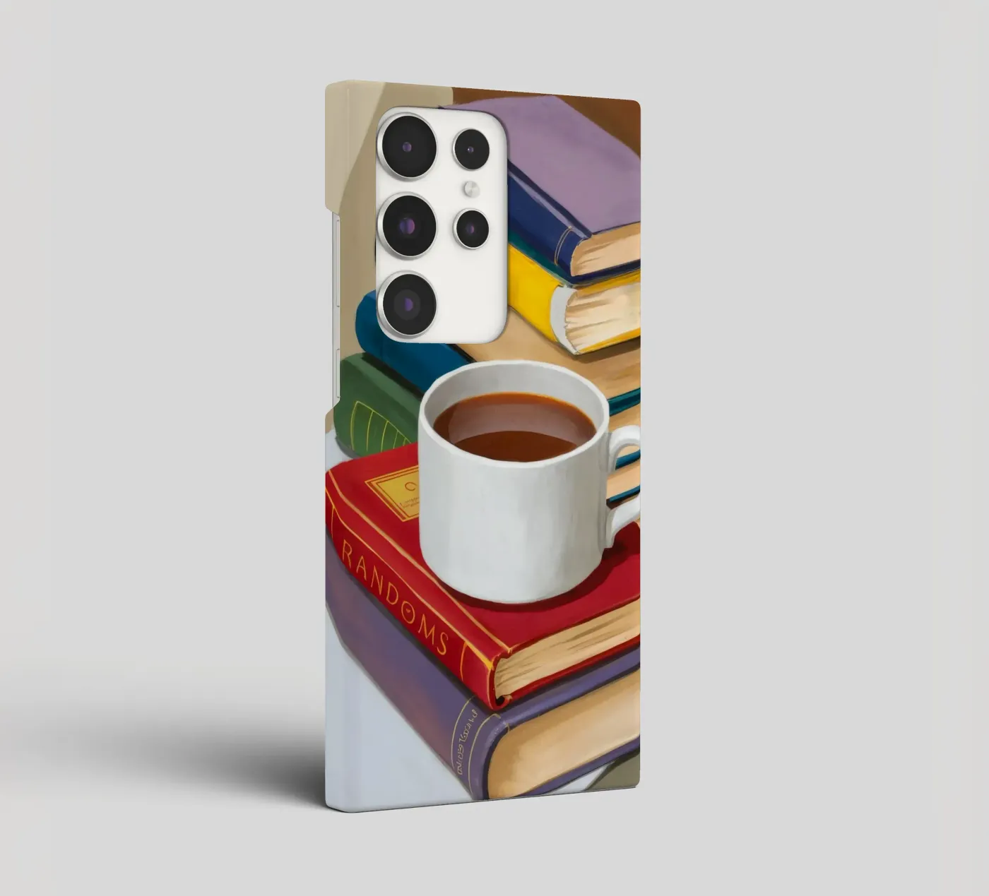 Coffee Book Stack samsung phone case by Pan Denim