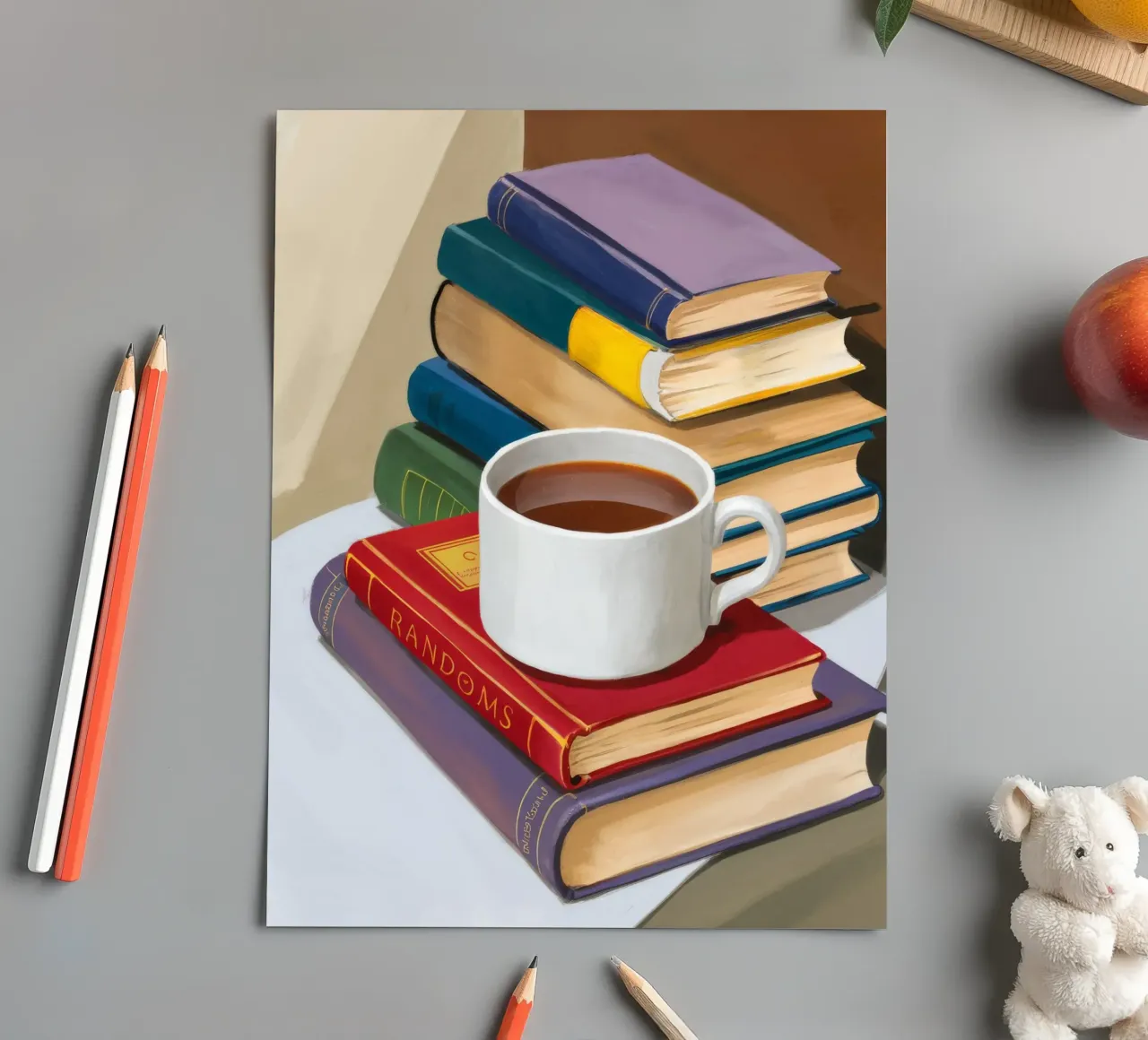 Coffee Book Stack sticker sheet by Pan Denim