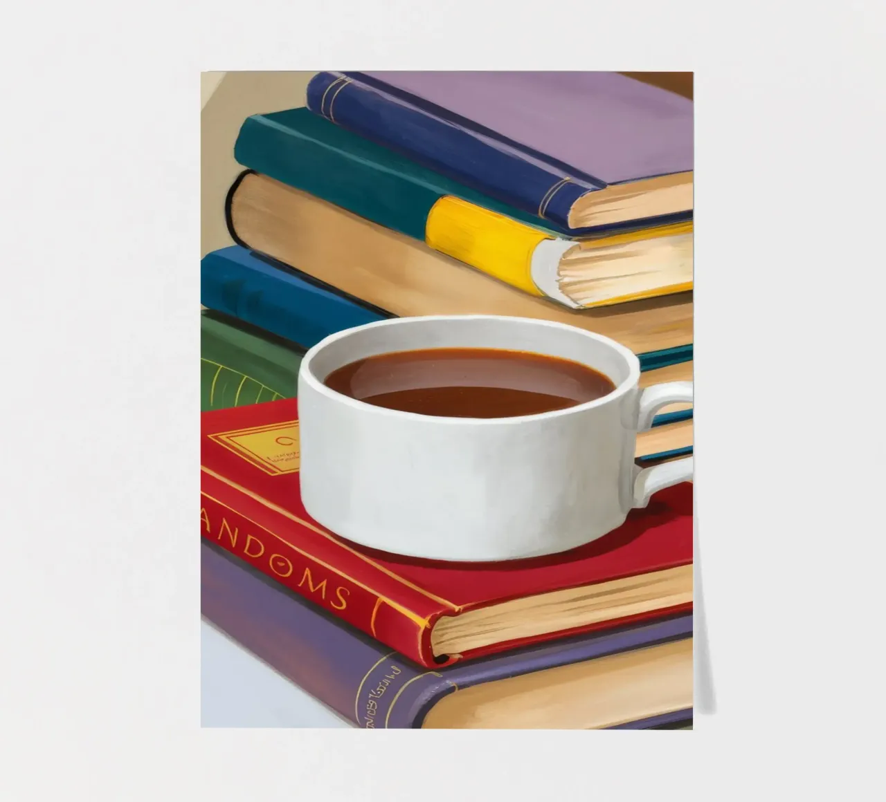 Coffee Book Stack sticker sheet by Pan Denim