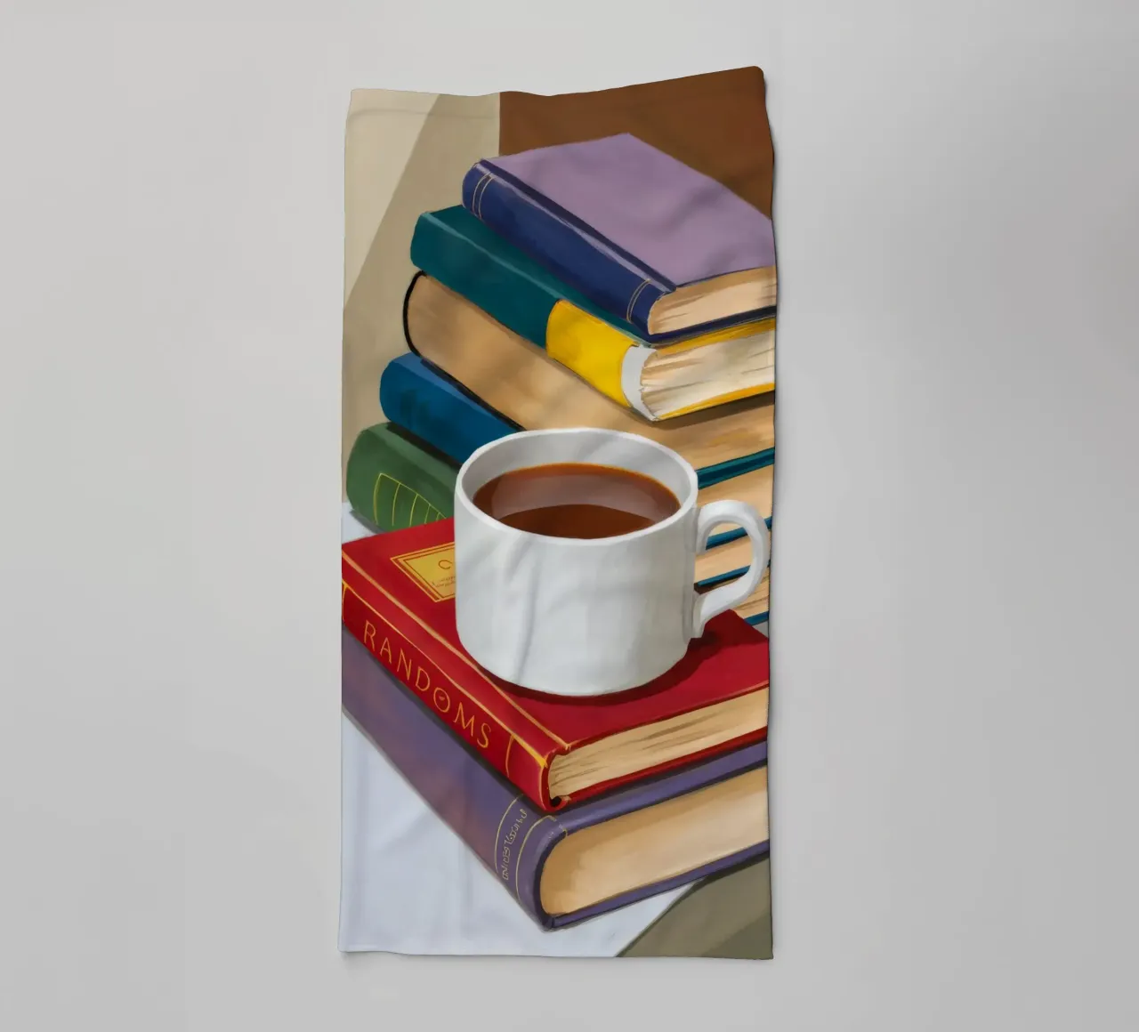 Coffee Book Stack towel by Pan Denim
