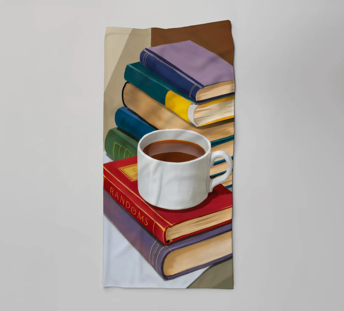 Coffee Book Stack towel by Pan Denim