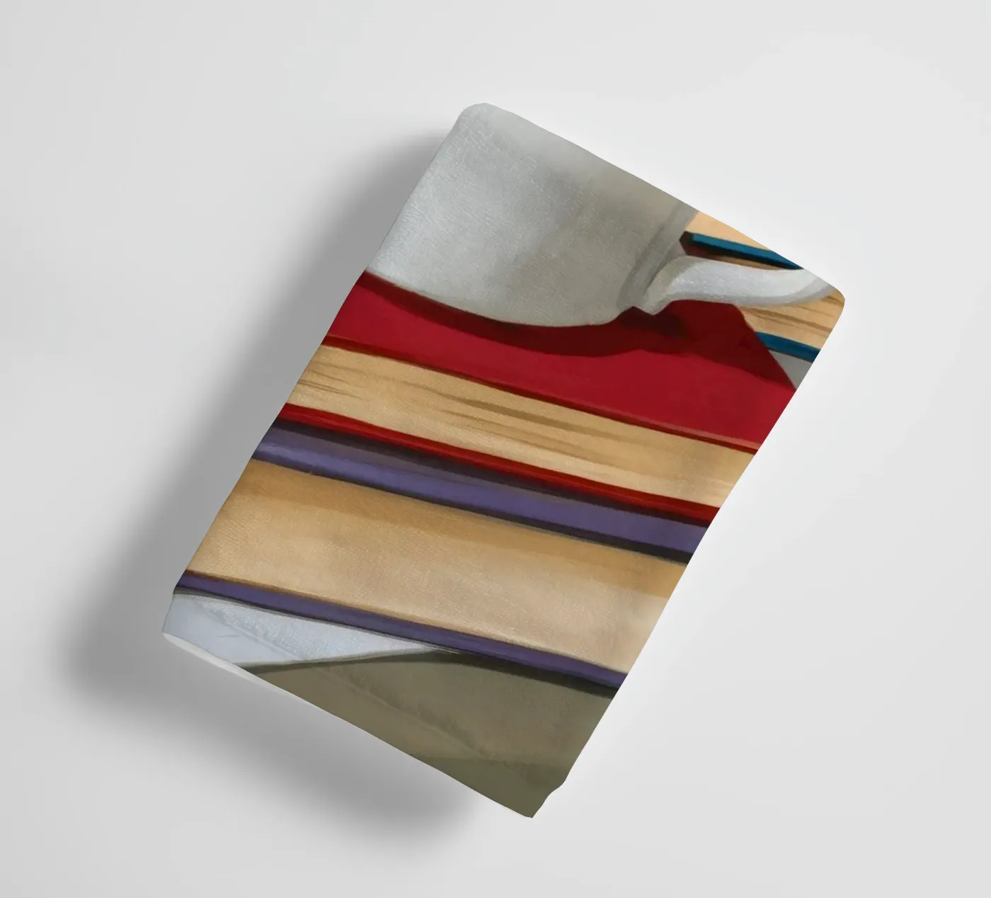 Coffee Book Stack badhanddoek van Pan Denim