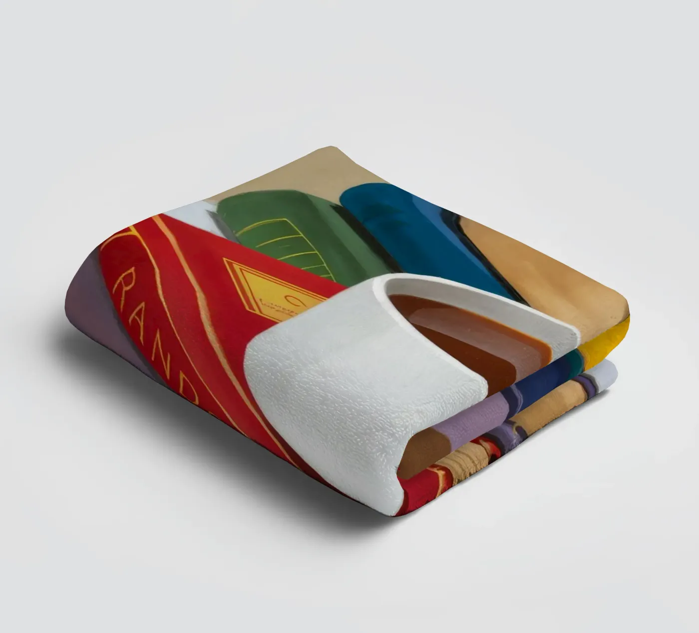 Coffee Book Stack badhanddoek van Pan Denim