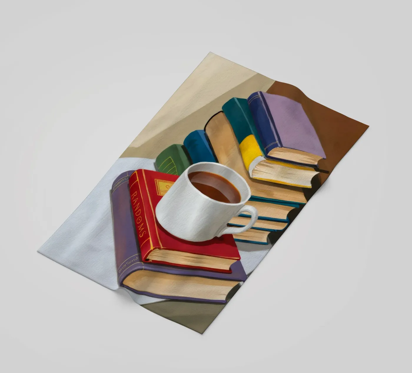 Coffee Book Stack strandhanddoek van Pan Denim