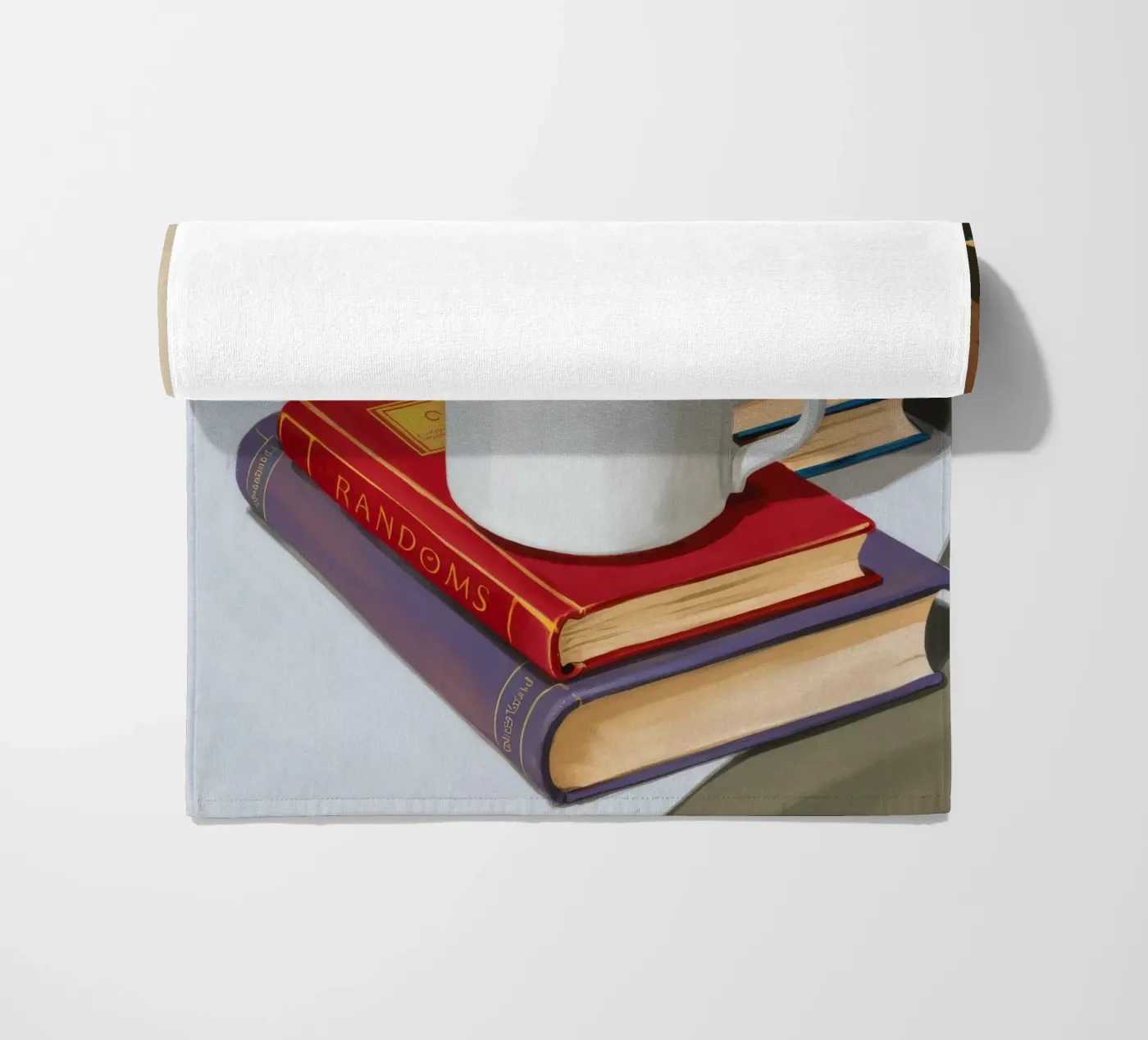 Coffee Book Stack strandhanddoek van Pan Denim