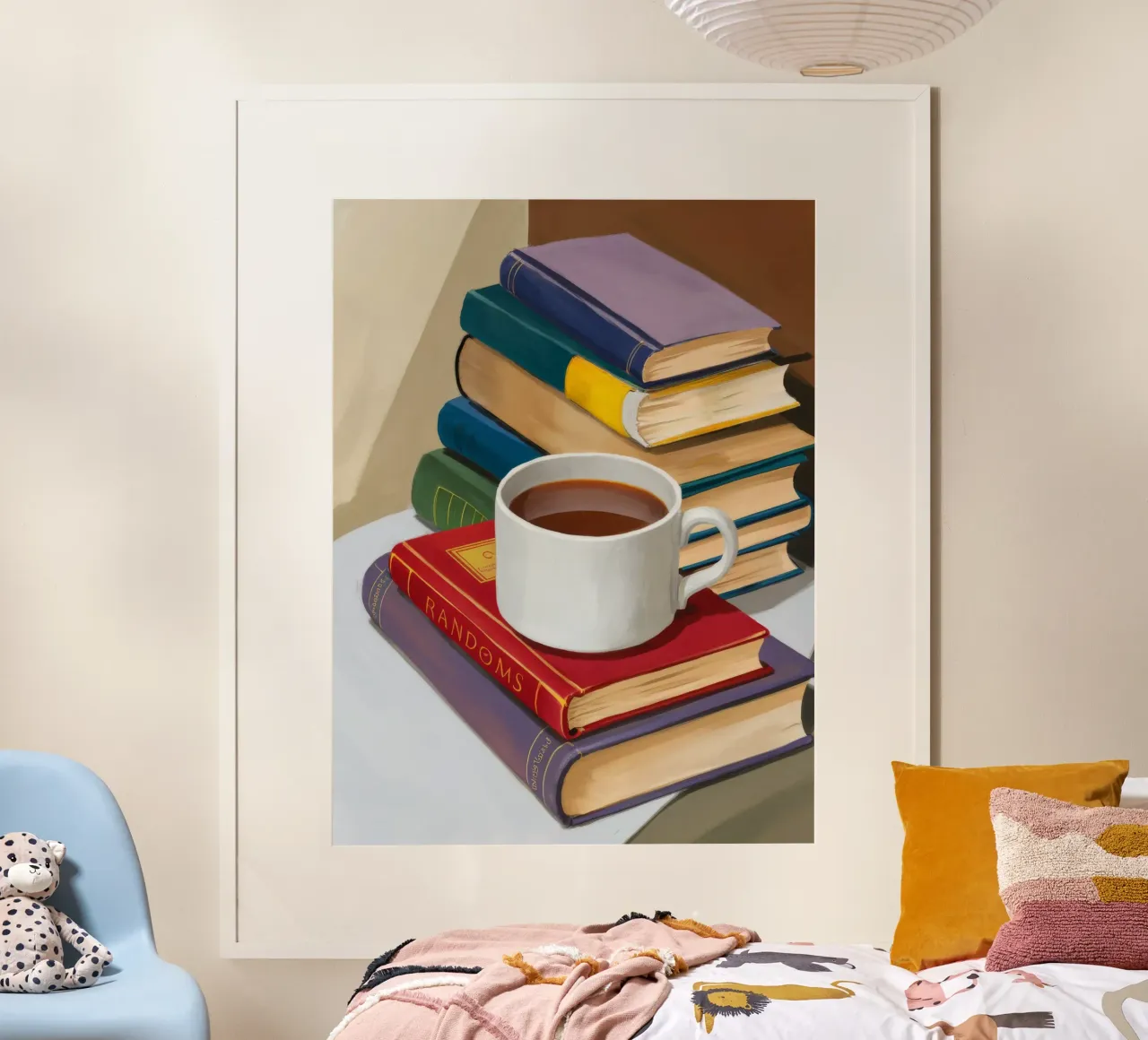Coffee Book Stack poster by Pan Denim