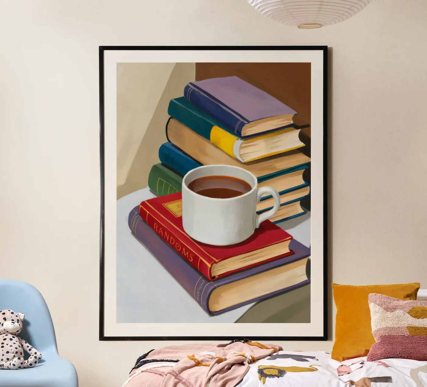 Coffee Book Stack Poster von Pan Denim