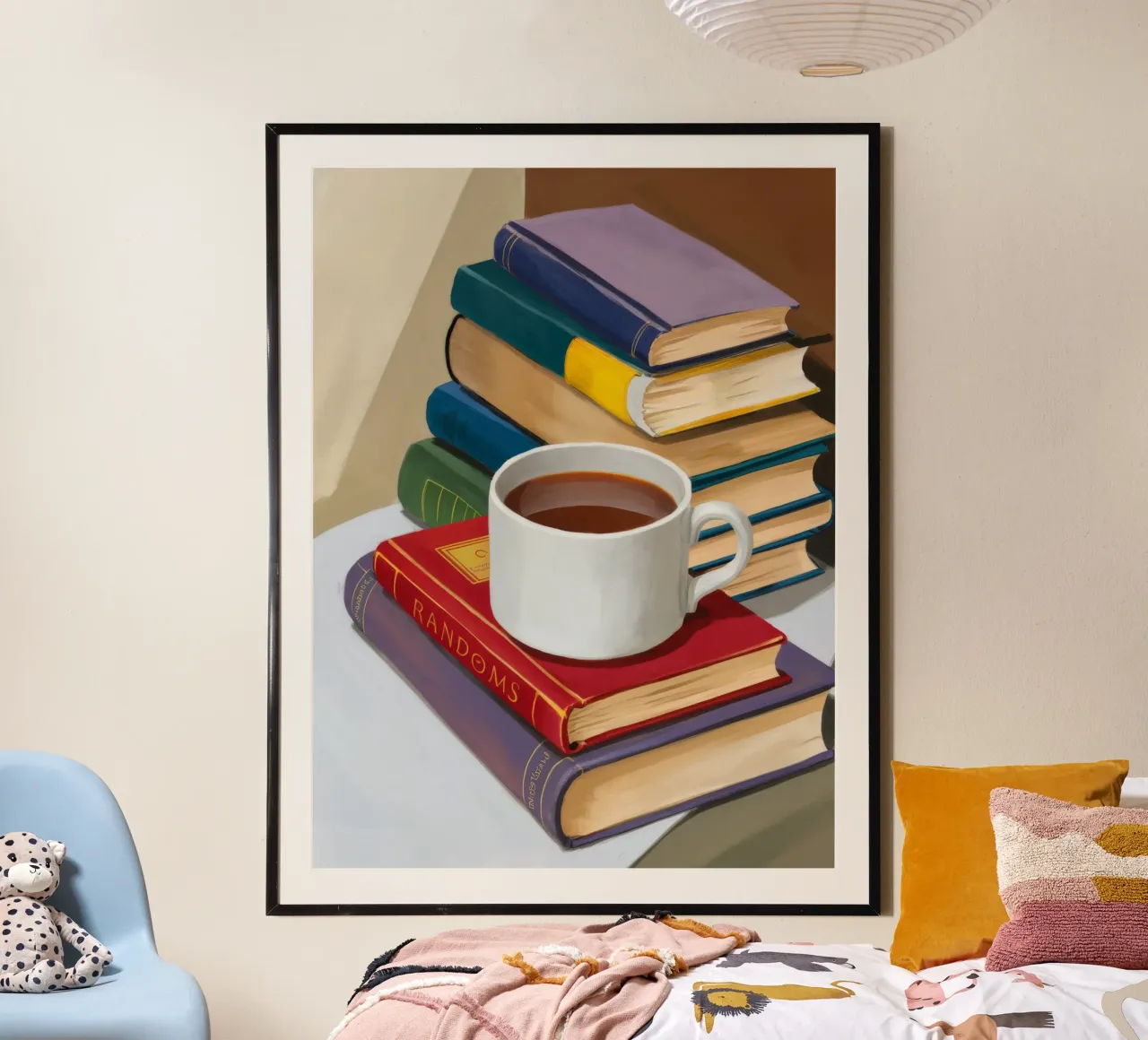 Coffee Book Stack poster by Pan Denim