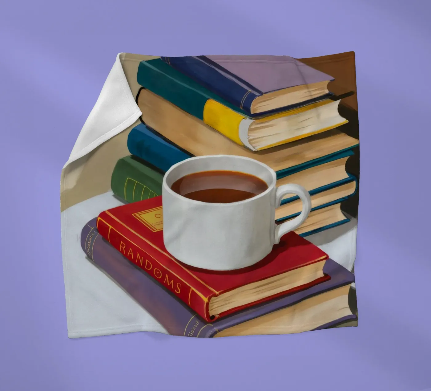 Coffee Book Stack Fleecedecke von Pan Denim