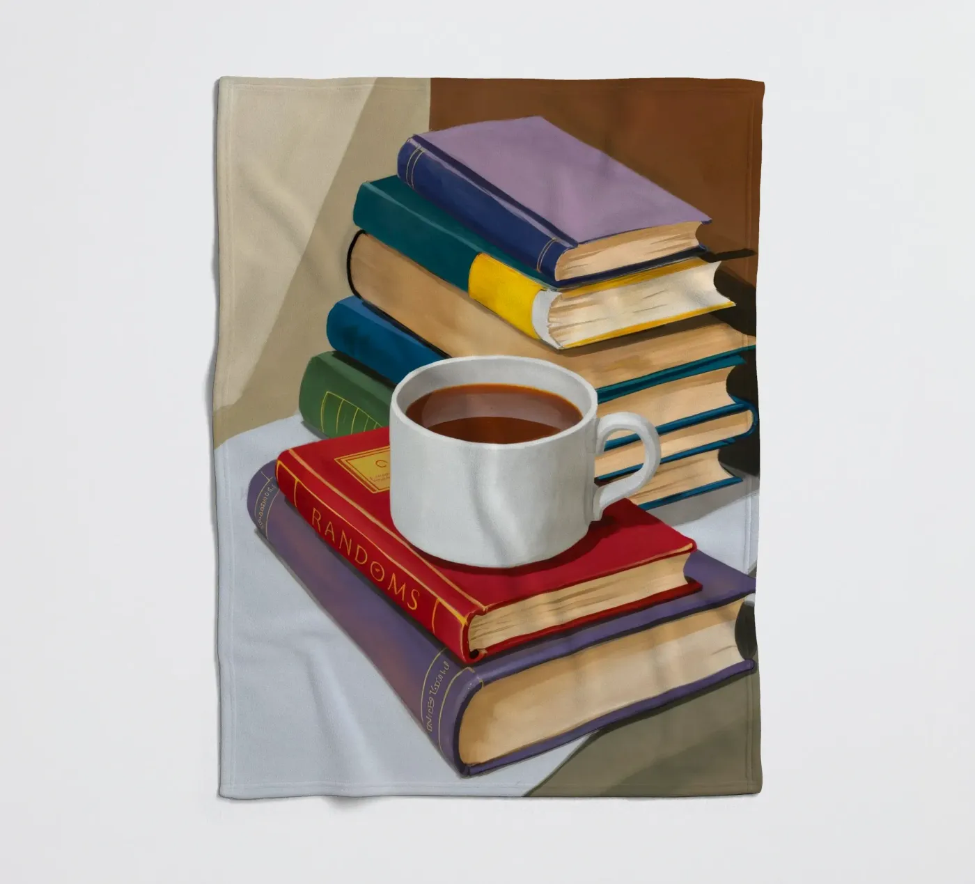 Coffee Book Stack Fleecedecke von Pan Denim