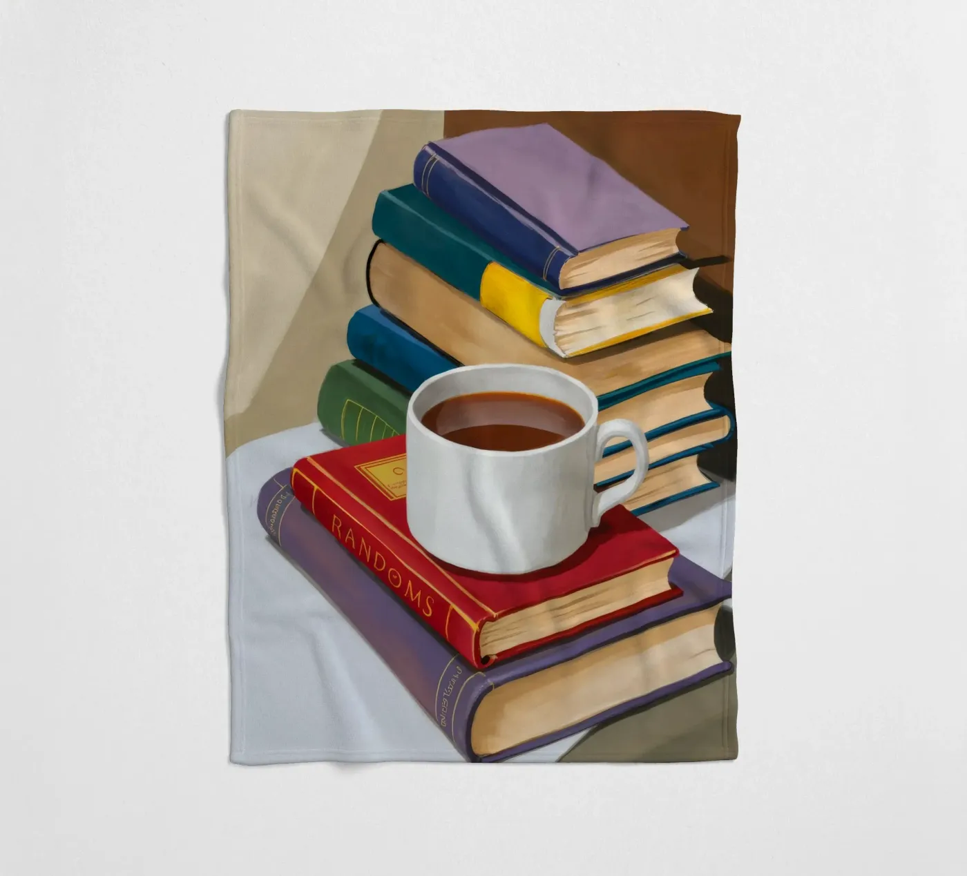 Coffee Book Stack Fleecedecke von Pan Denim