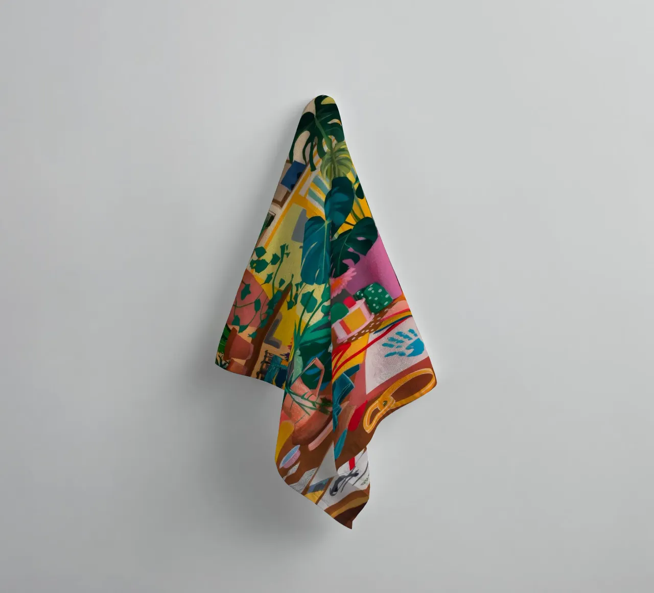Maximalist Plant Shelf towel by Pan Denim
