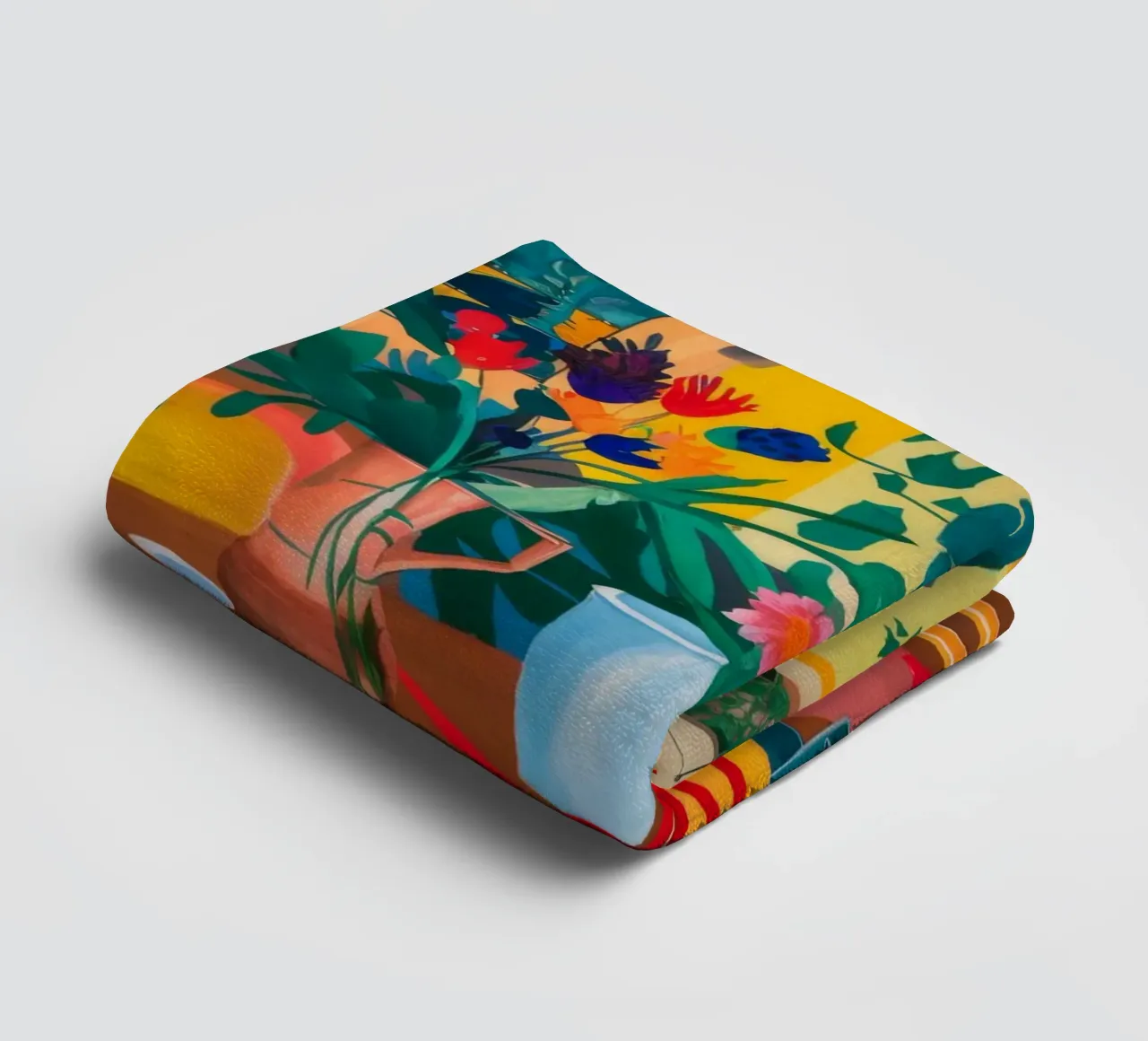 Maximalist Plant Shelf towel by Pan Denim