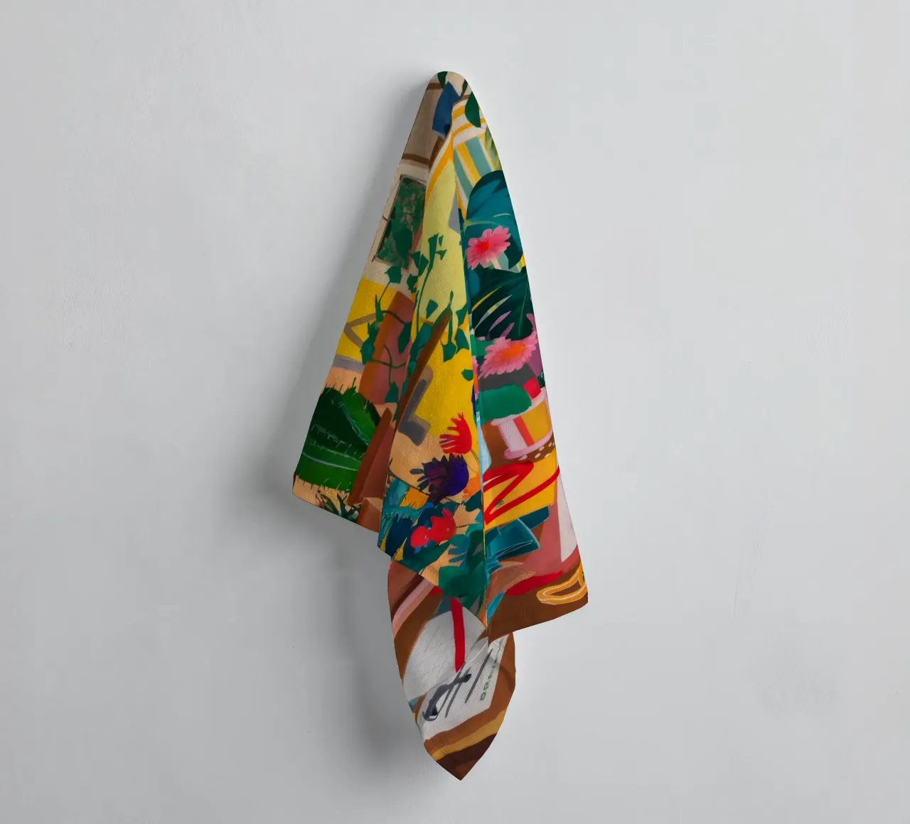 Maximalist Plant Shelf towel by Pan Denim