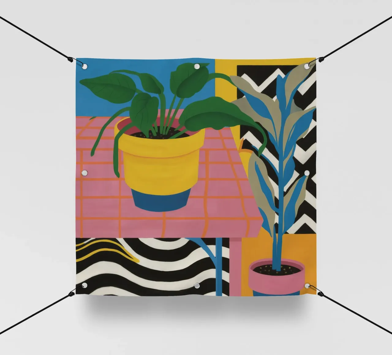 Géométrie de la table tropicale bâche pvc de Dawn Light