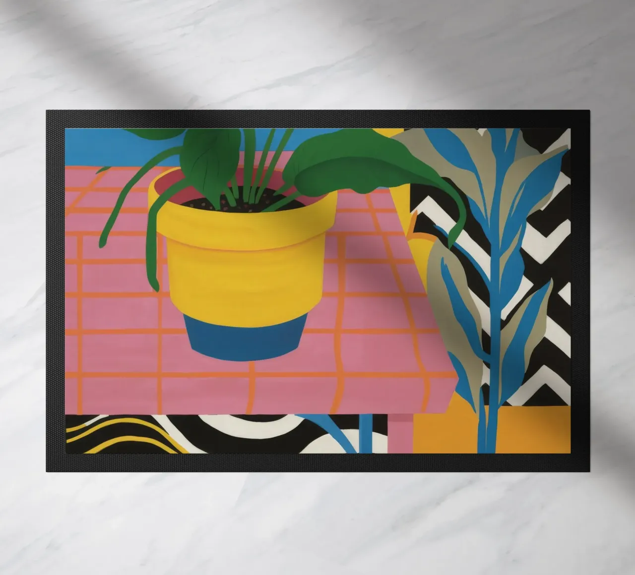 Tropic Table Geometry doormat by Dawn Light