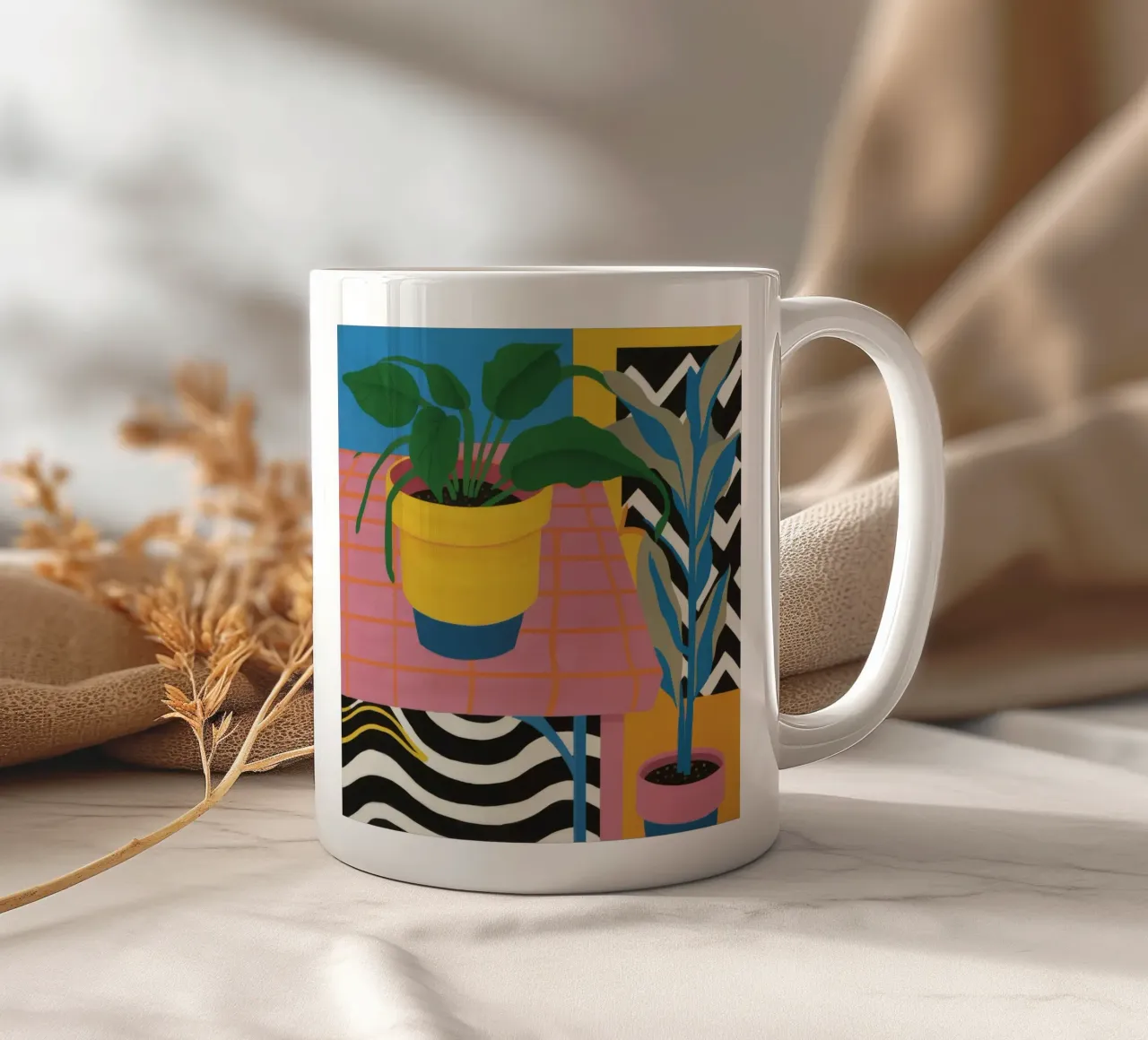Geometria della tavola tropicale tazza in ceramica da Dawn Light