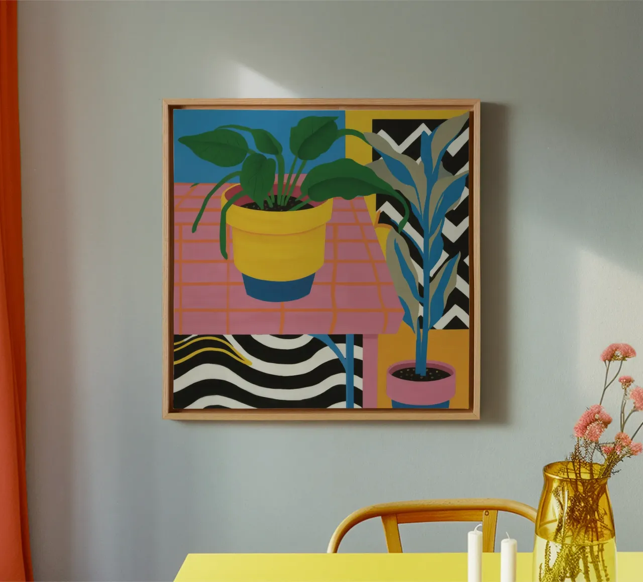 Tropic Table Geometry canvas by Dawn Light