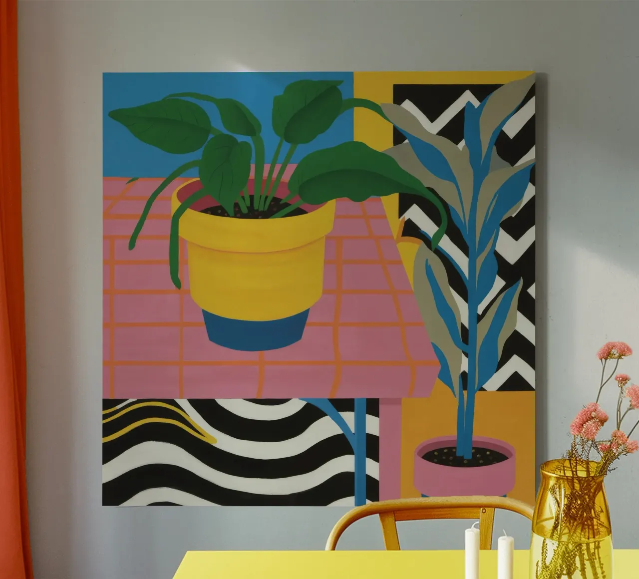 Tropic Table Geometry canvas by Dawn Light