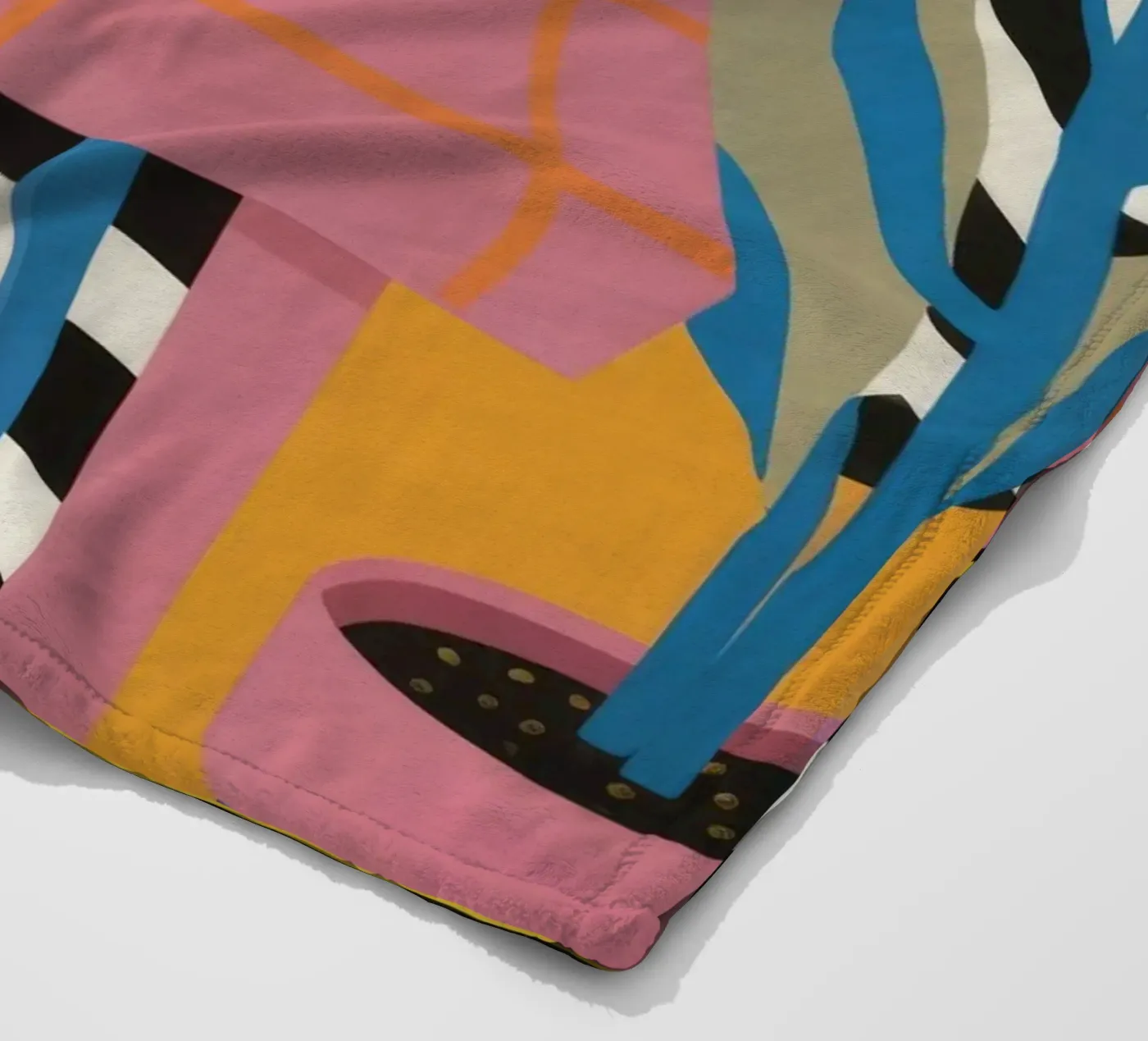 Tropic Table Geometry fleece blanket by Dawn Light