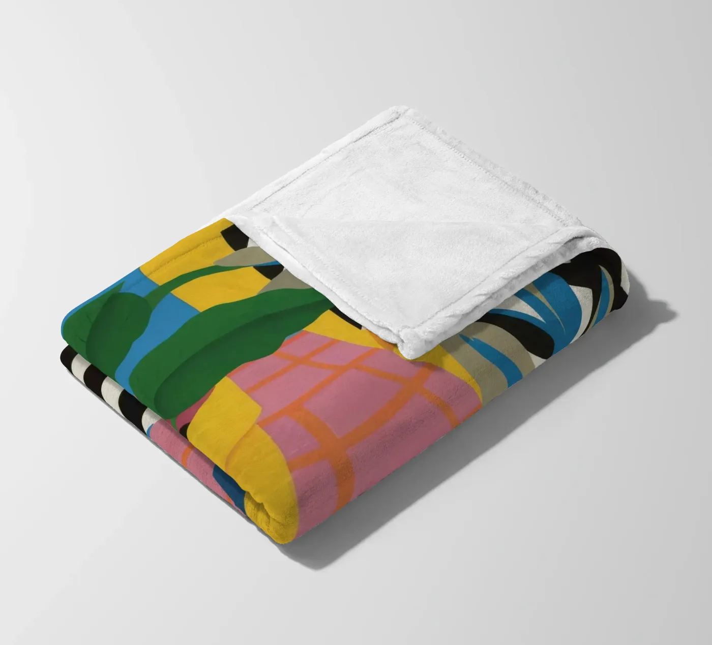 Tropic Table Geometry fleece blanket by Dawn Light