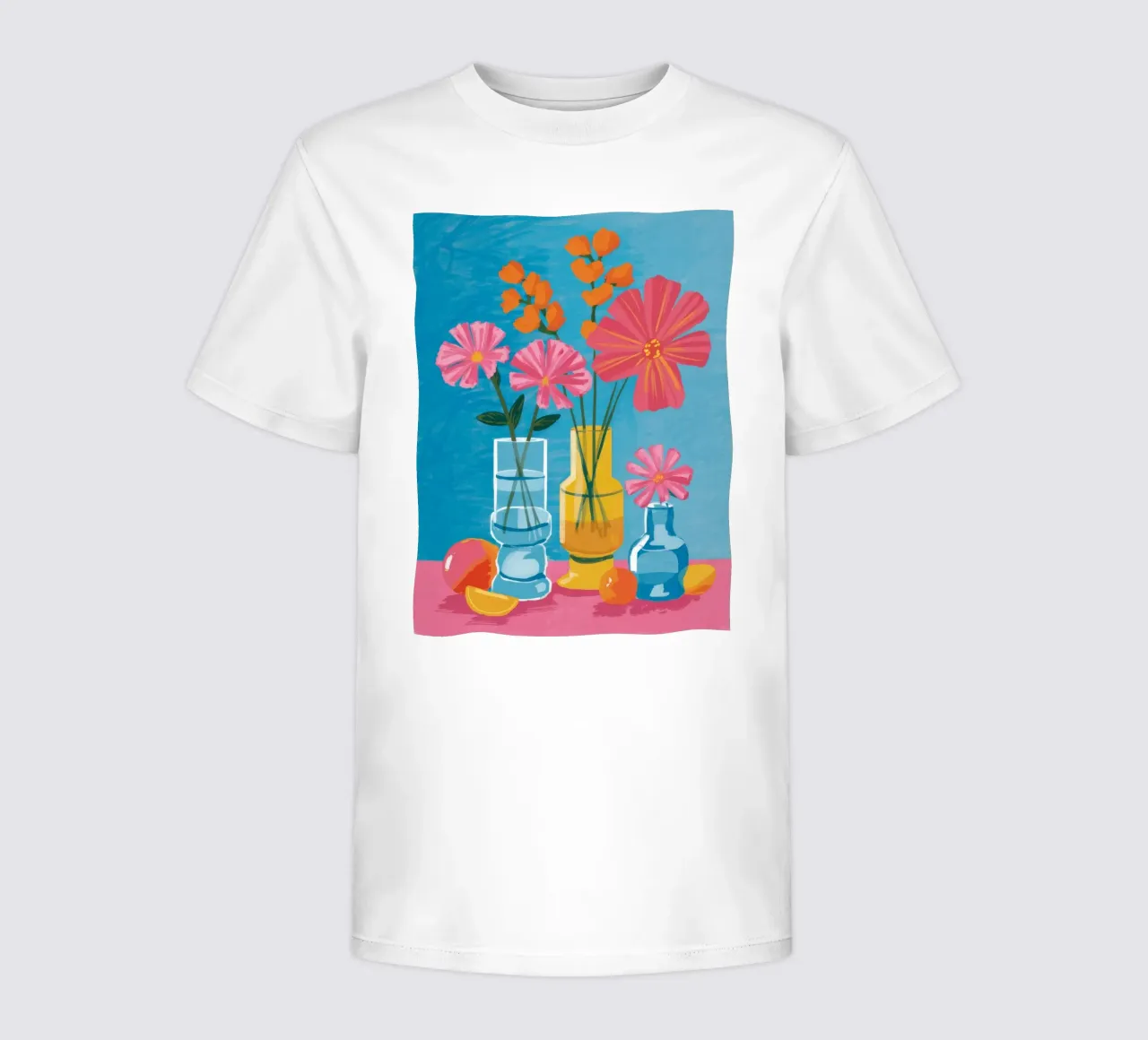Azure Vase Bloom kids t-shirt by Haven Fantasy