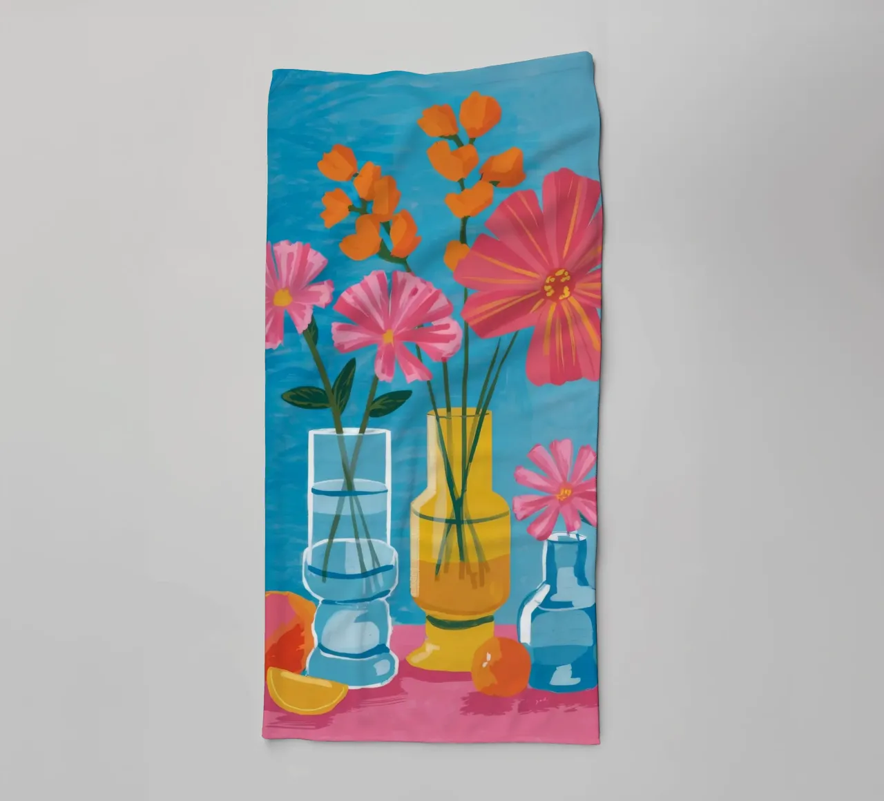 Azure Vase Bloom towel by Haven Fantasy