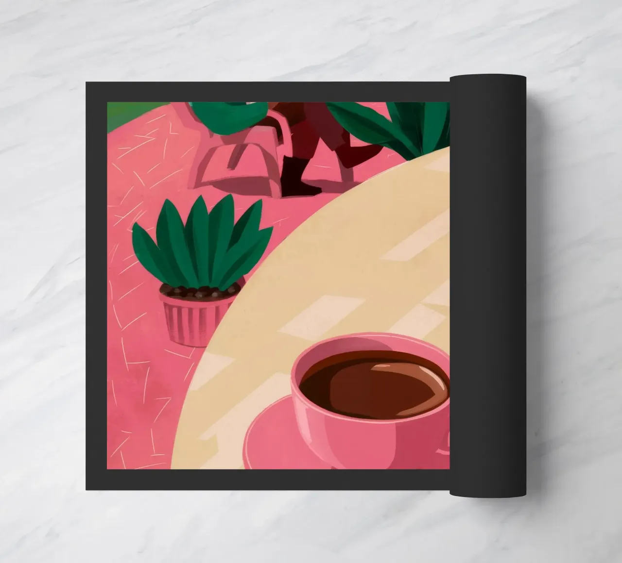 Tazza Rosa Giardino Pausa zerbino da Pan Denim