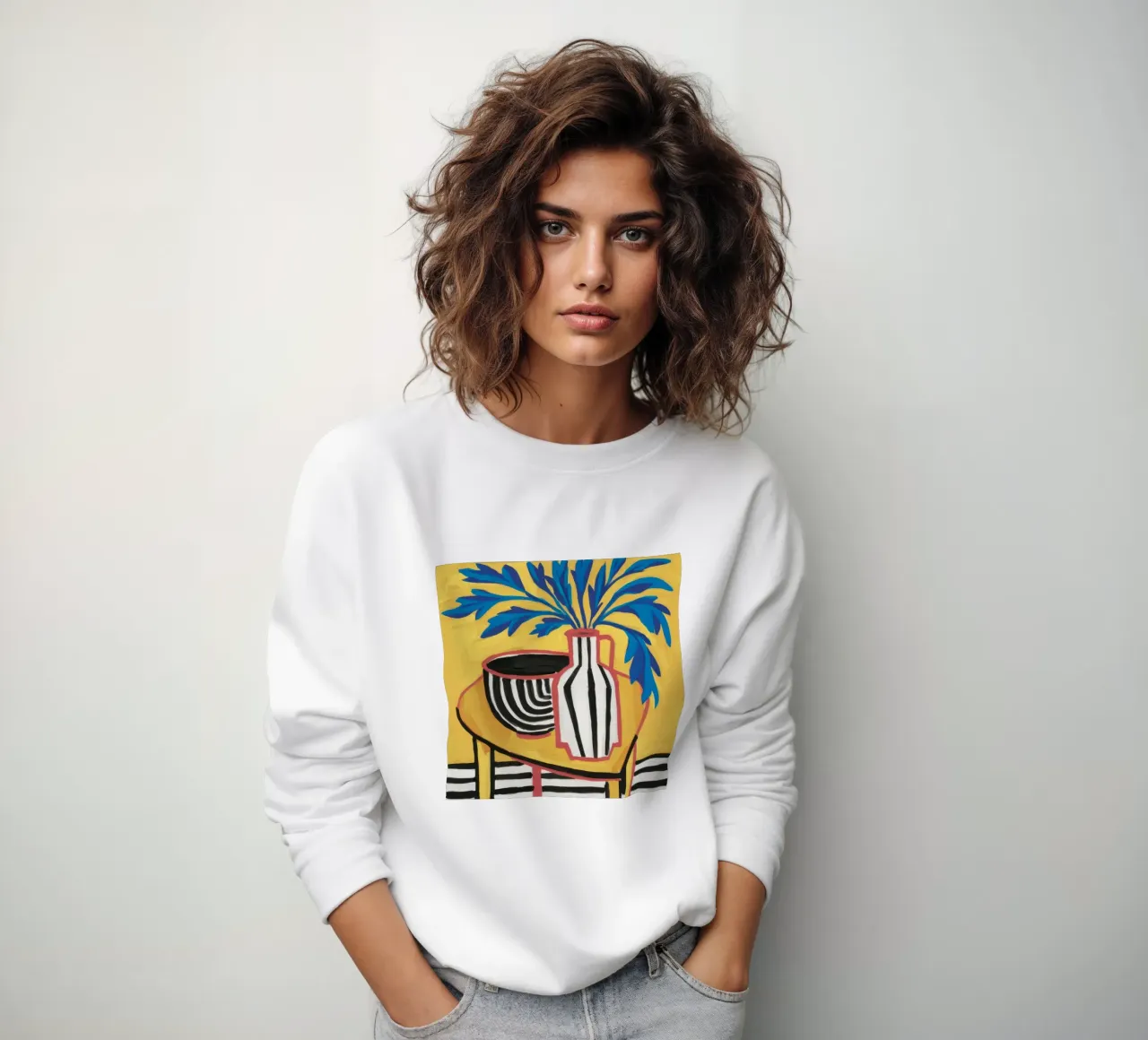 Strisce di fogliame cobalto felpa da Dawn Light