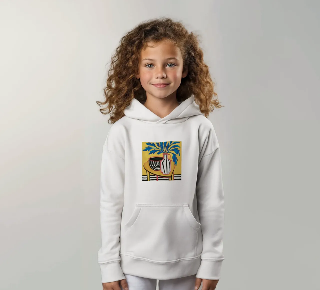 Strisce di fogliame cobalto felpa bambino con cappuccio da Dawn Light