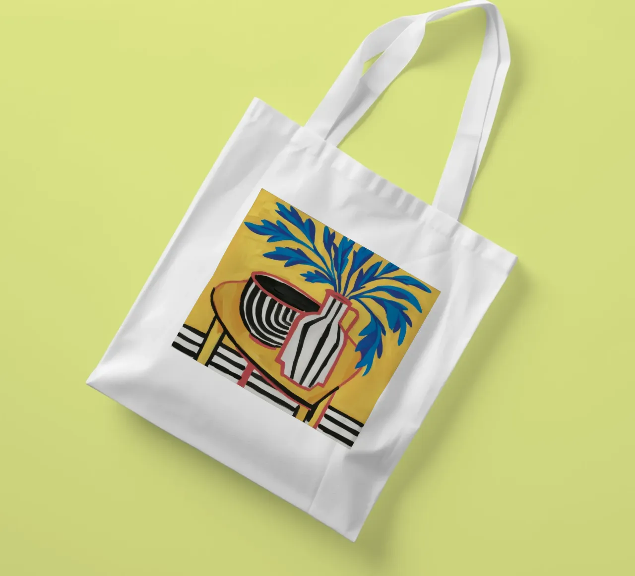 Strisce di fogliame cobalto borsa in juta da Dawn Light