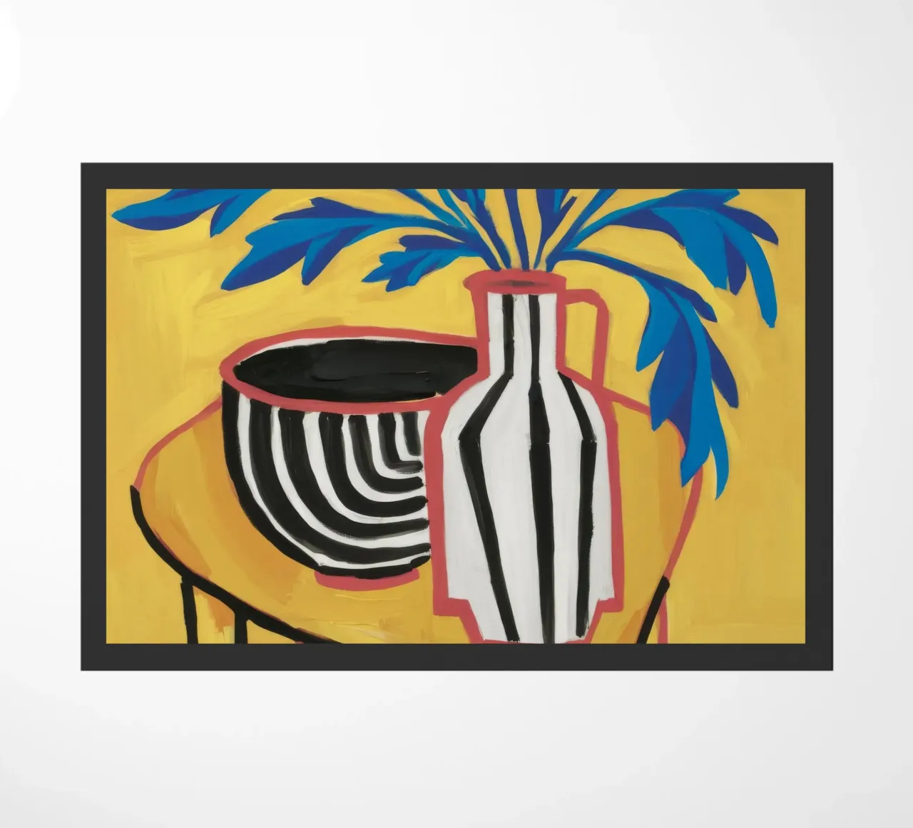 Strisce di fogliame cobalto zerbino da Dawn Light