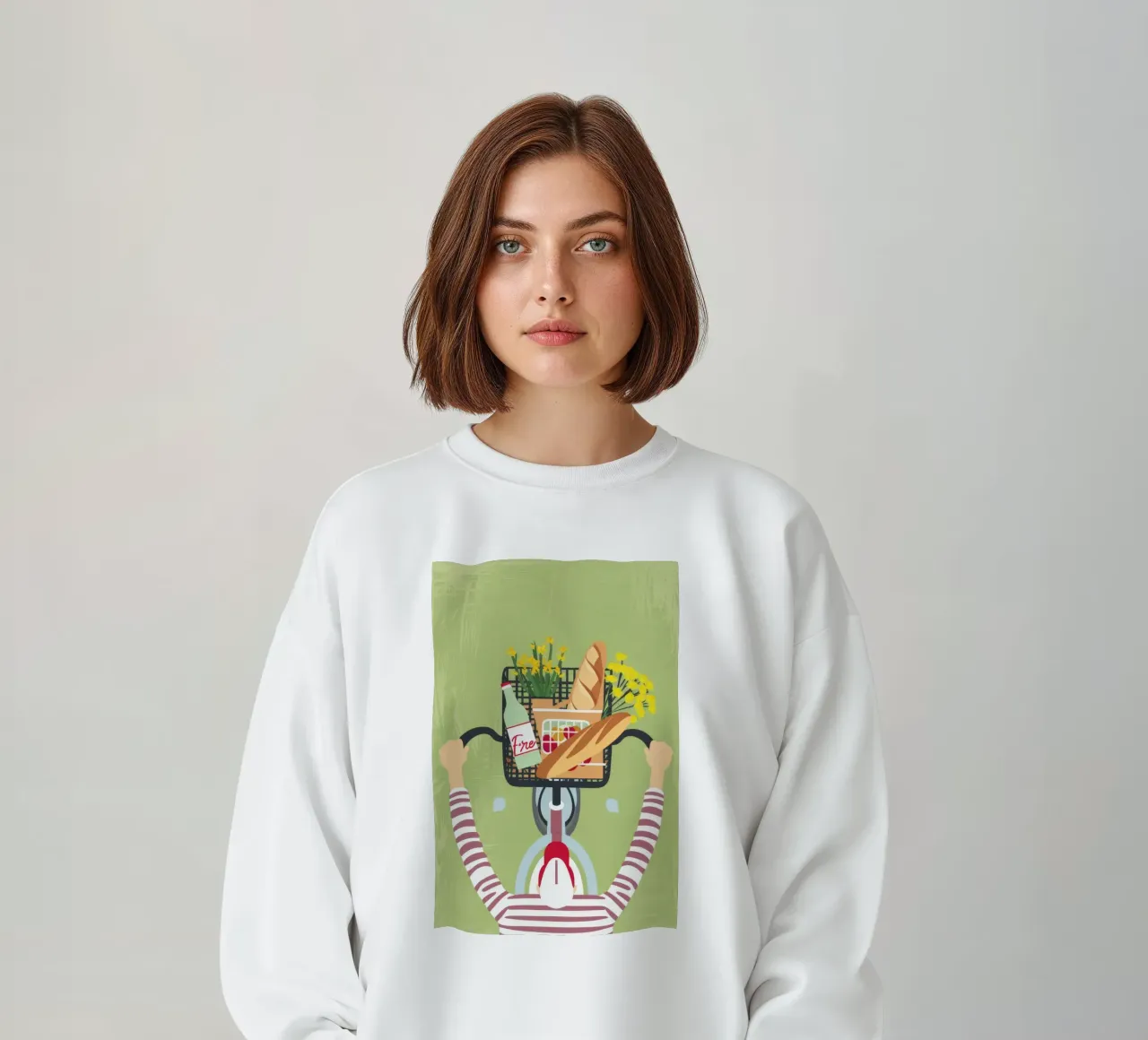 Baguette Bicycle Joy Sweatshirt von Haven Fantasy
