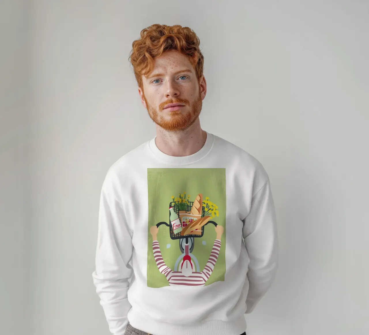 Baguette Bicycle Joy Sweatshirt von Haven Fantasy