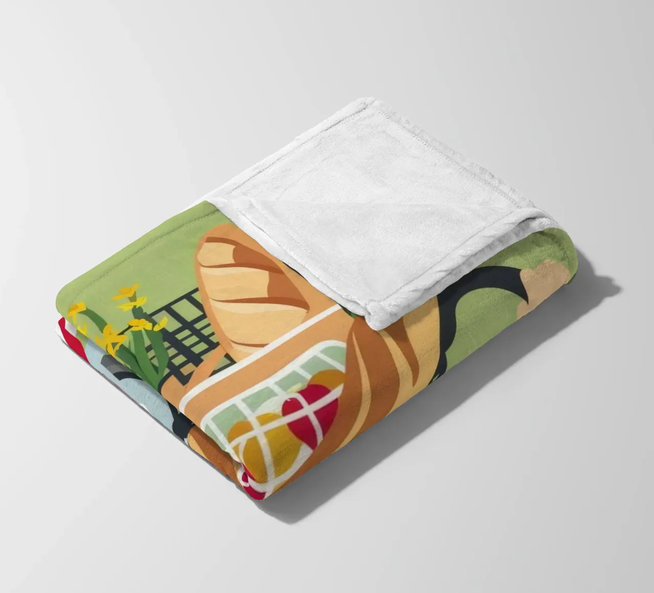 Baguette Bicycle Joy Fleecedecke von Haven Fantasy