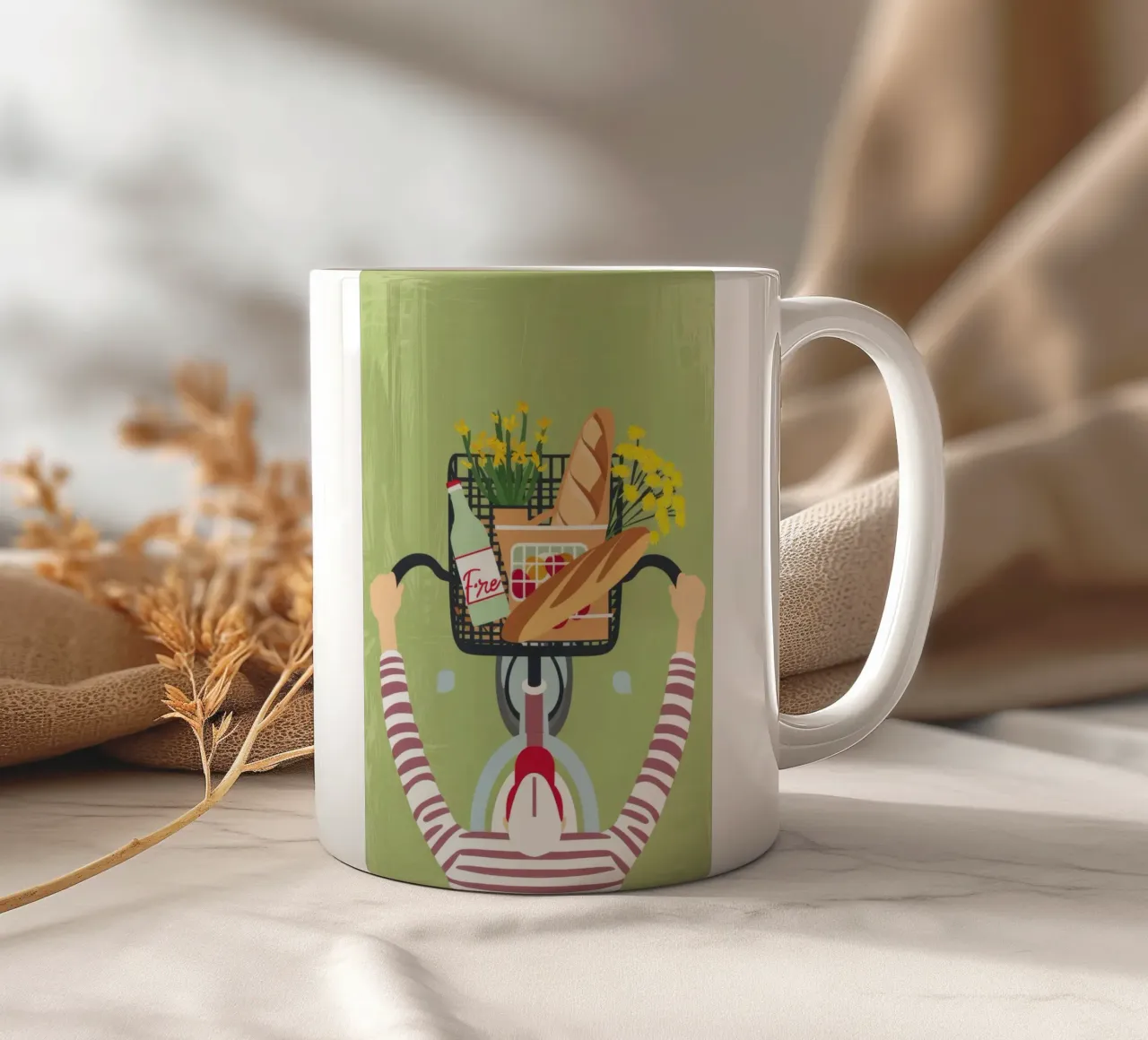 Bacchetta della gioia in bicicletta tazza in ceramica da Haven Fantasy