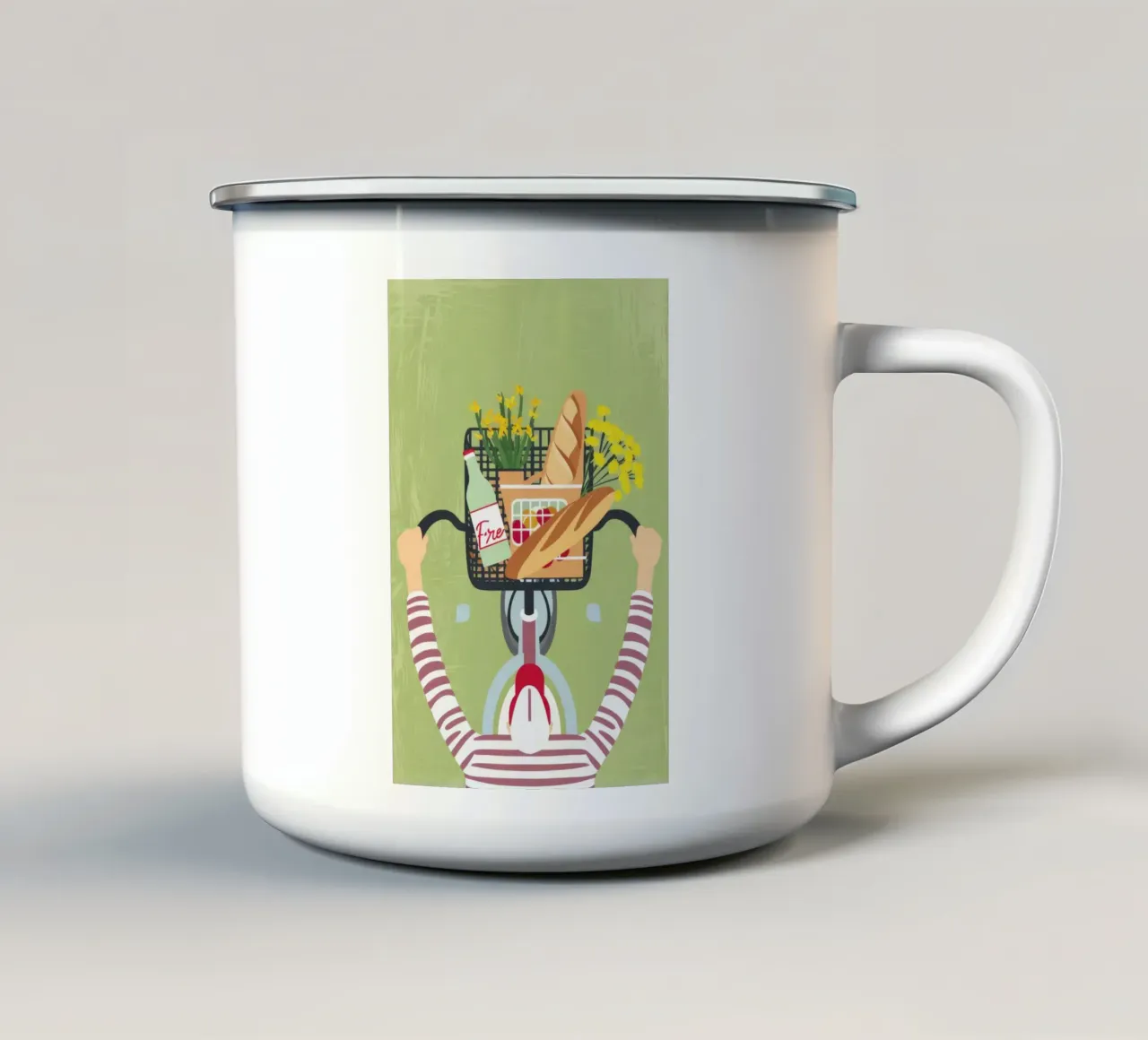 Bacchetta della gioia in bicicletta tazza in smalto da Haven Fantasy