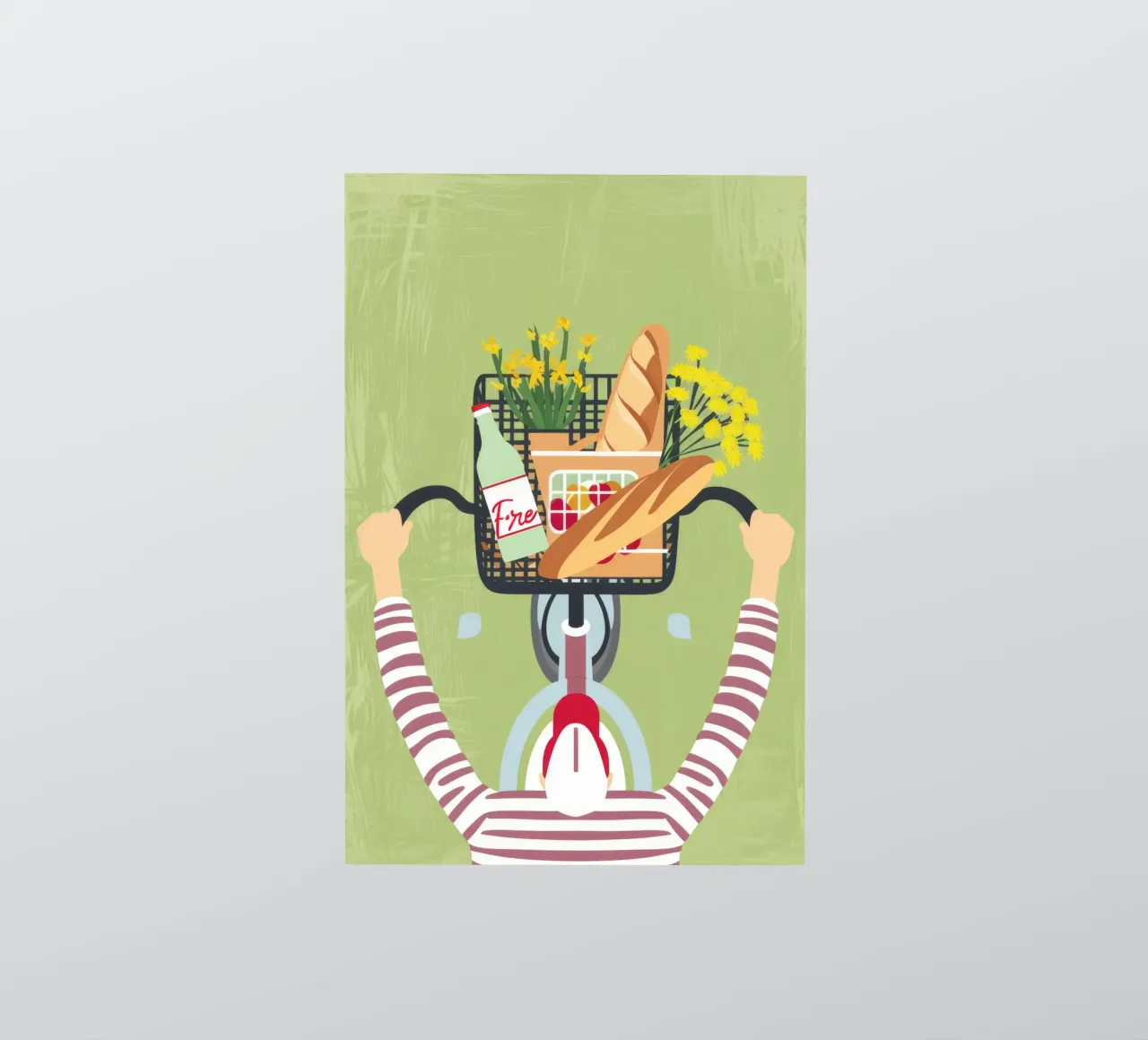 Baguette Bicycle Joy Sticker von Haven Fantasy
