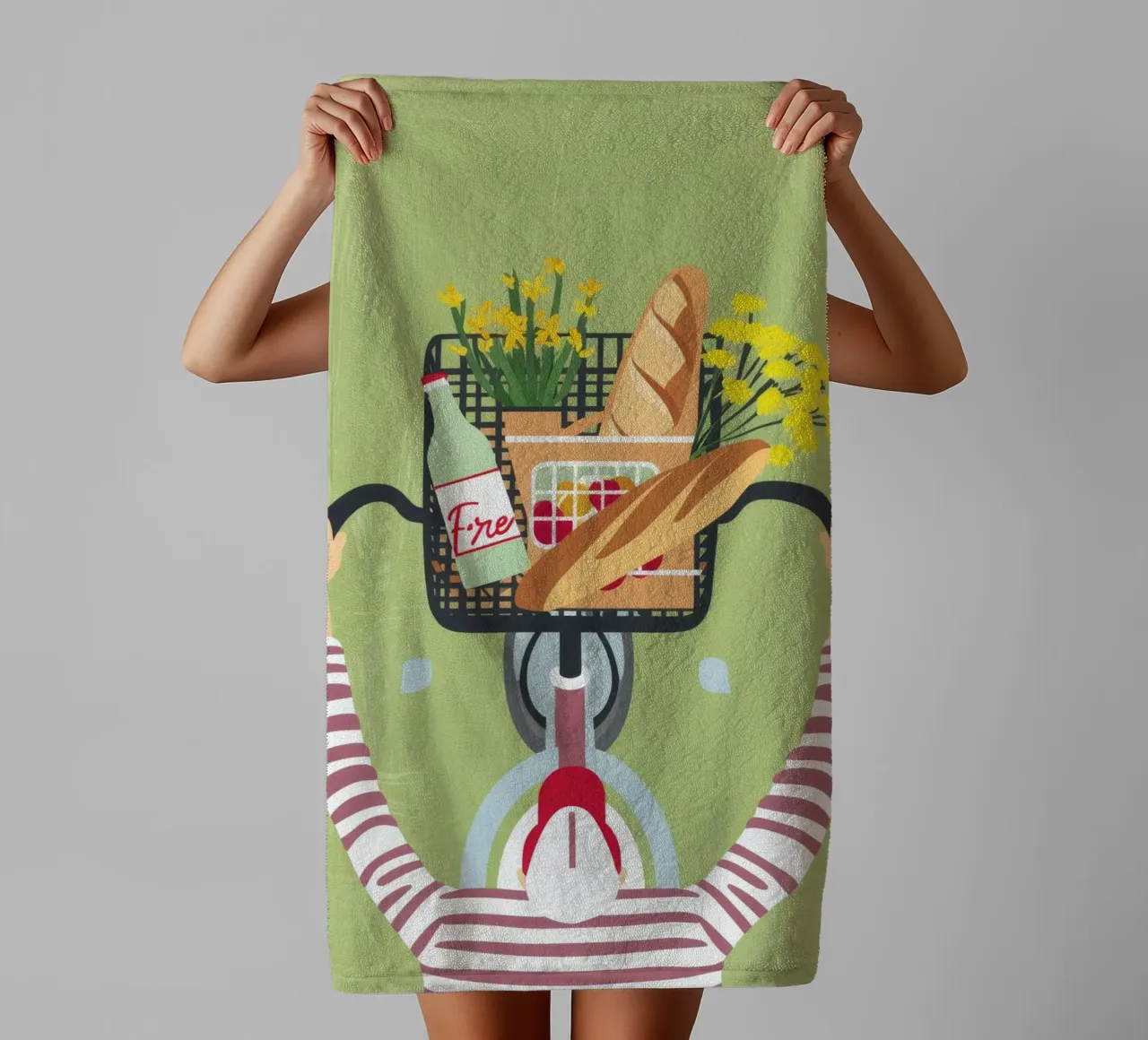 Baguette Bicycle Joy Handtuch von Haven Fantasy