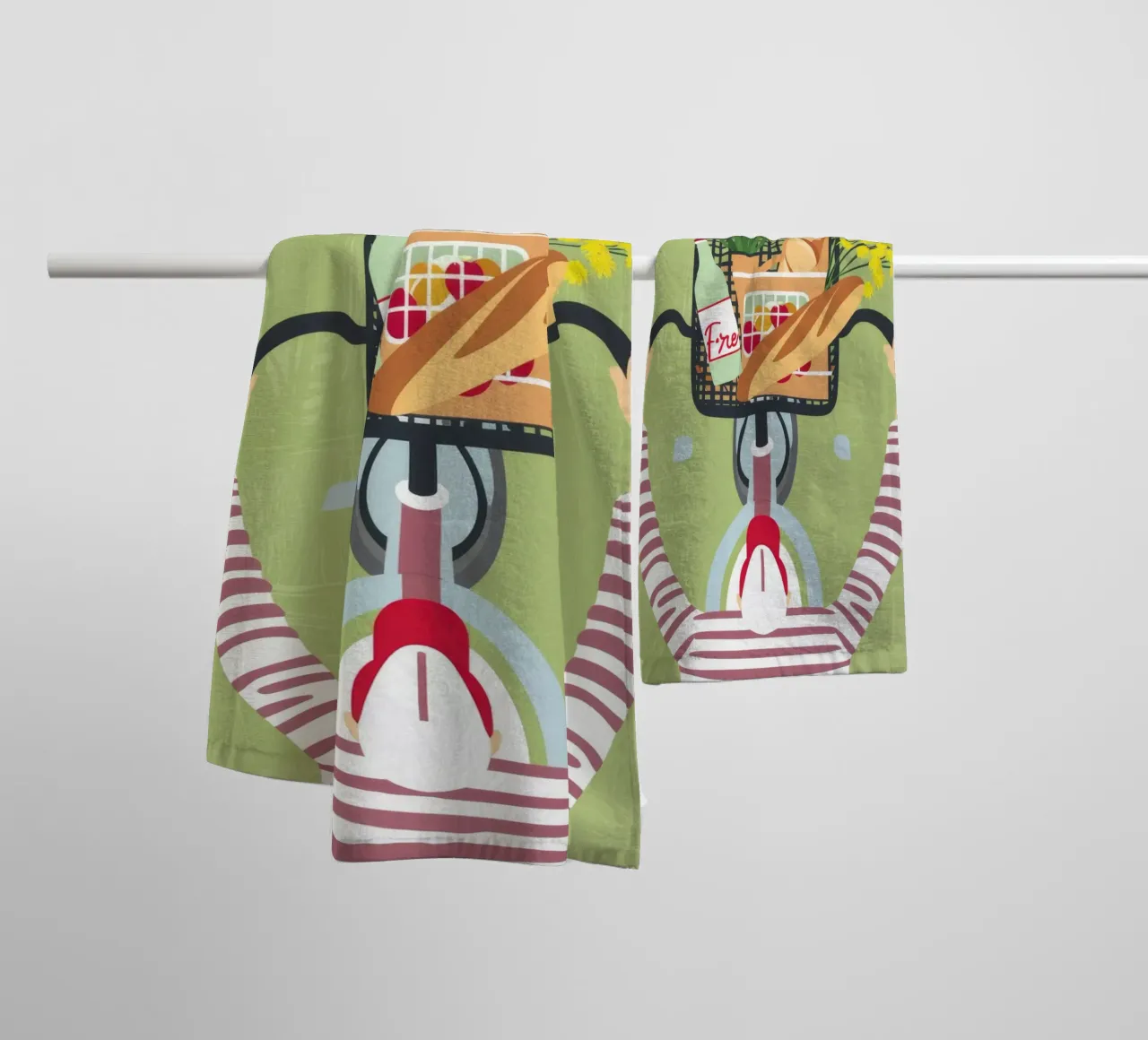 Baguette Bicycle Joy Handtuch von Haven Fantasy
