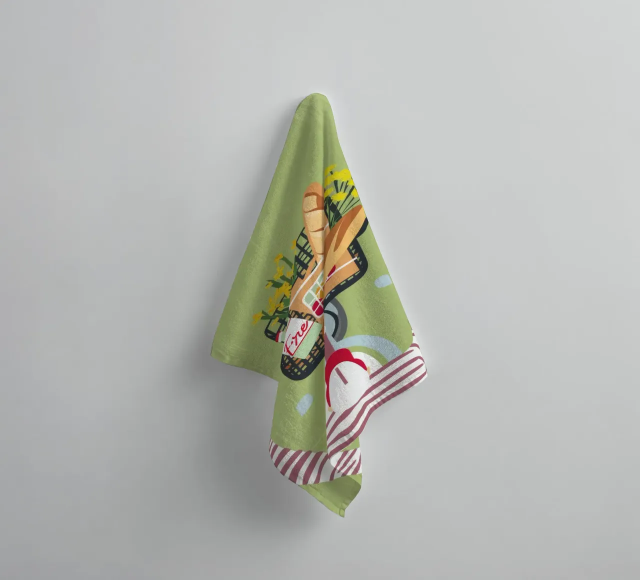 Baguette Bicycle Joy Handtuch von Haven Fantasy