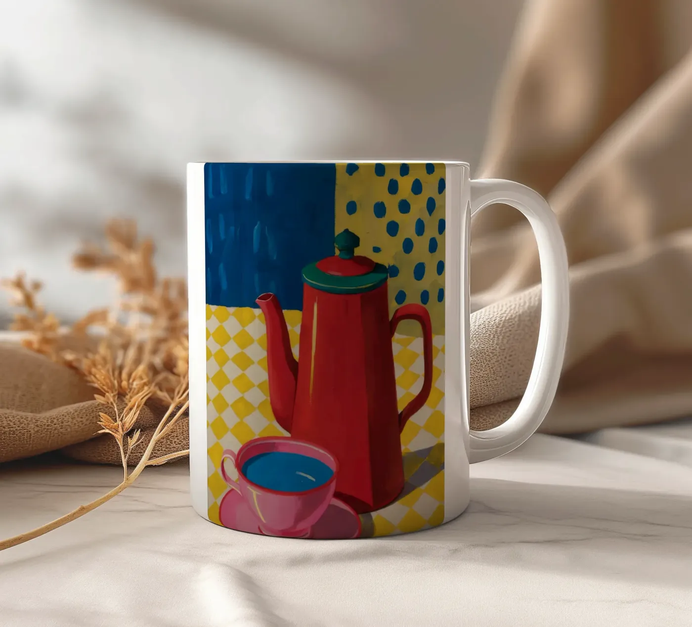 Ruby Coffee Moment ceramic mug by Dawn Light