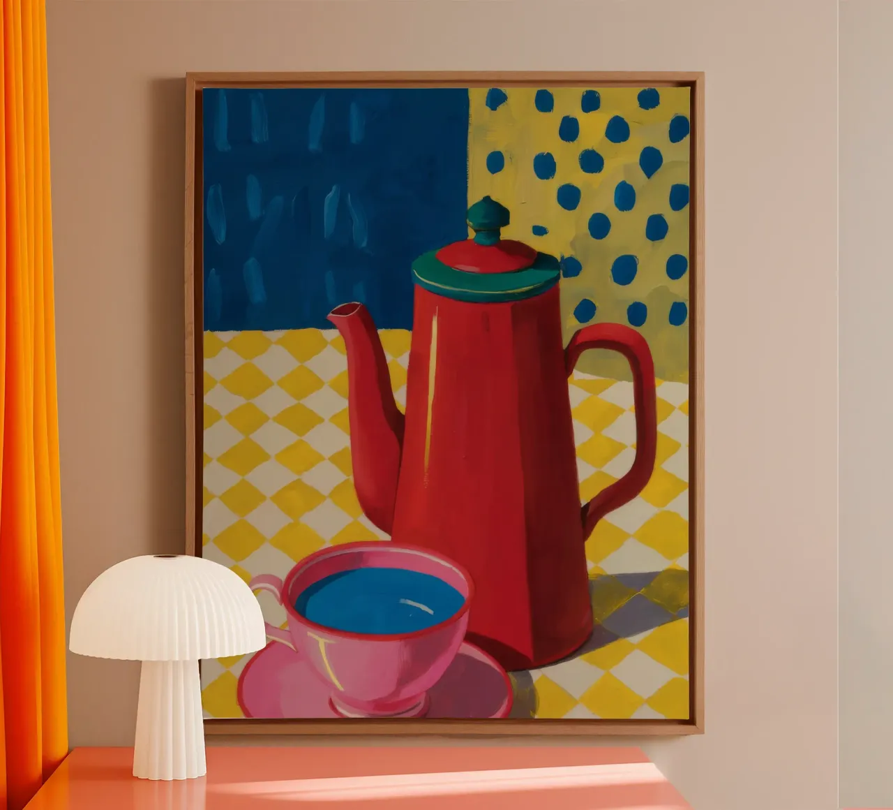 Ruby Coffee Moment canvas by Dawn Light