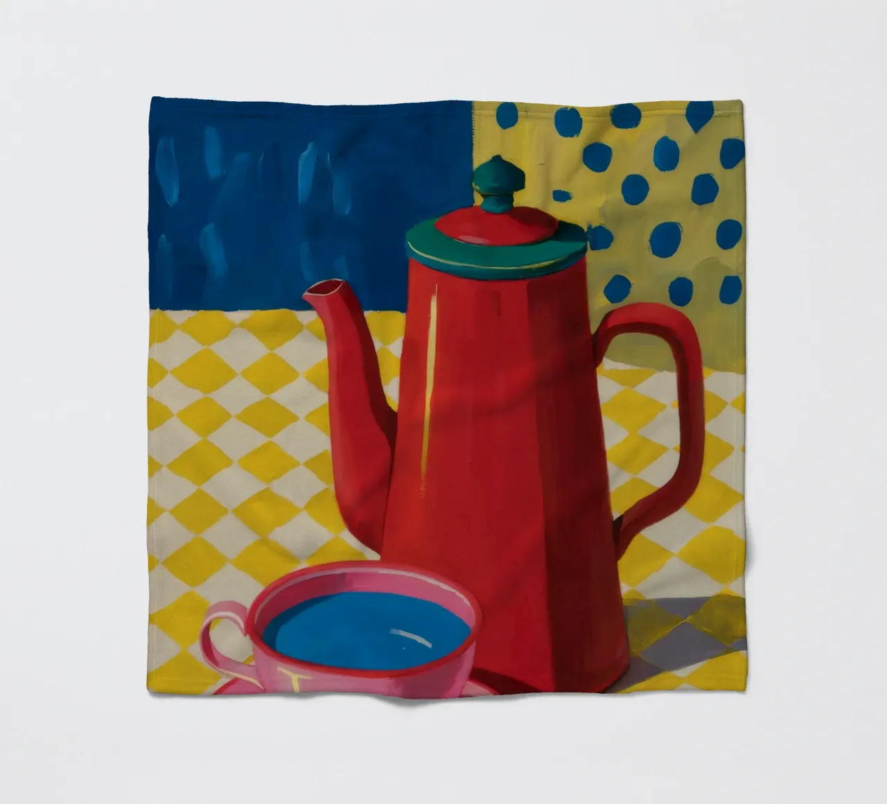 Rubinroter Kaffeemoment Fleecedecke von Dawn Light