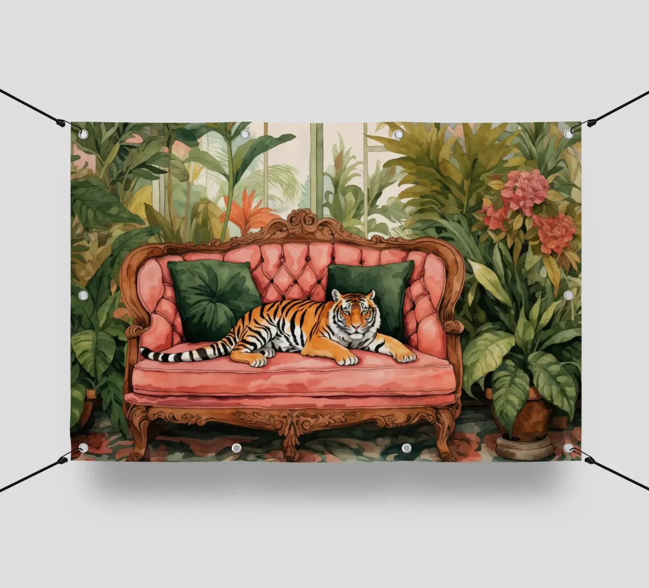 Lazy Tiger Jungle Lounge telo in pvc da Andrea Haase Modern Home