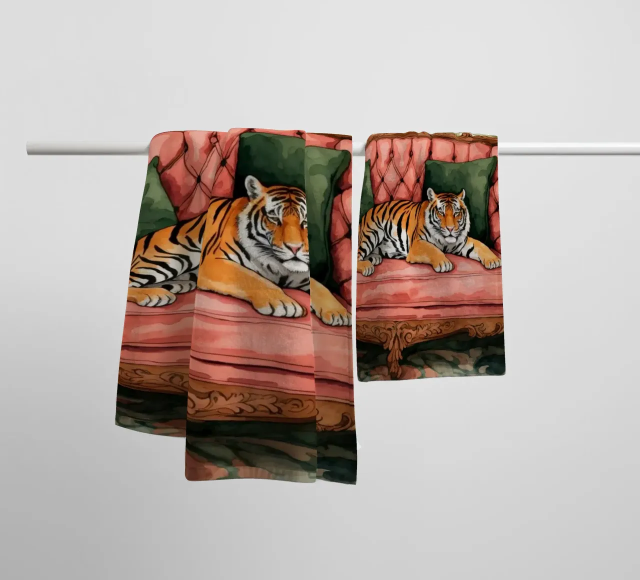 Lazy Tiger Jungle Lounge asciugamano da bagno da Andrea Haase Modern Home